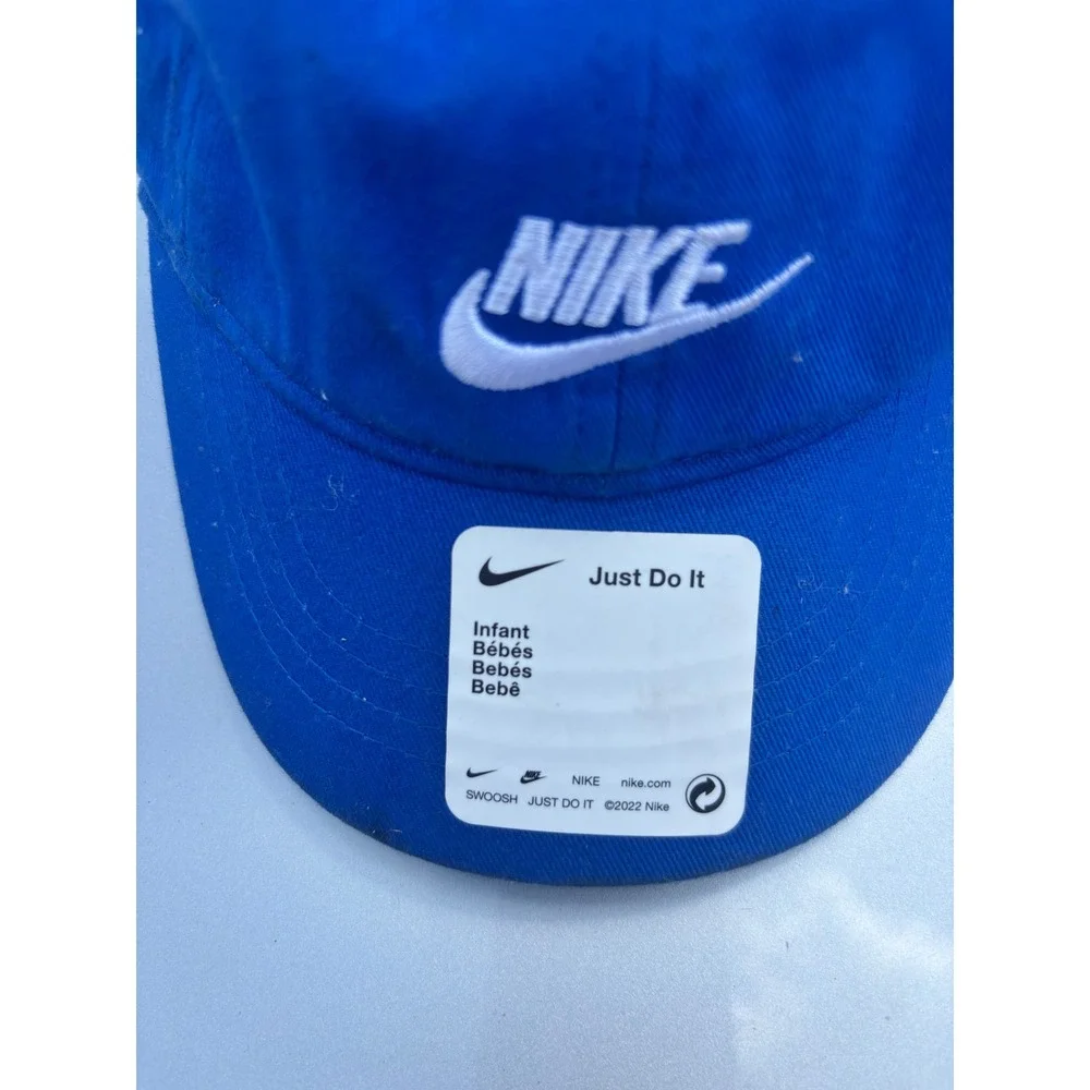 Nike Infant Baseball Cap Lot 2 Blue Rush Pink 12/24M 6A2902-A4Y Futura Logo Hat
